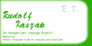 rudolf kaszap business card